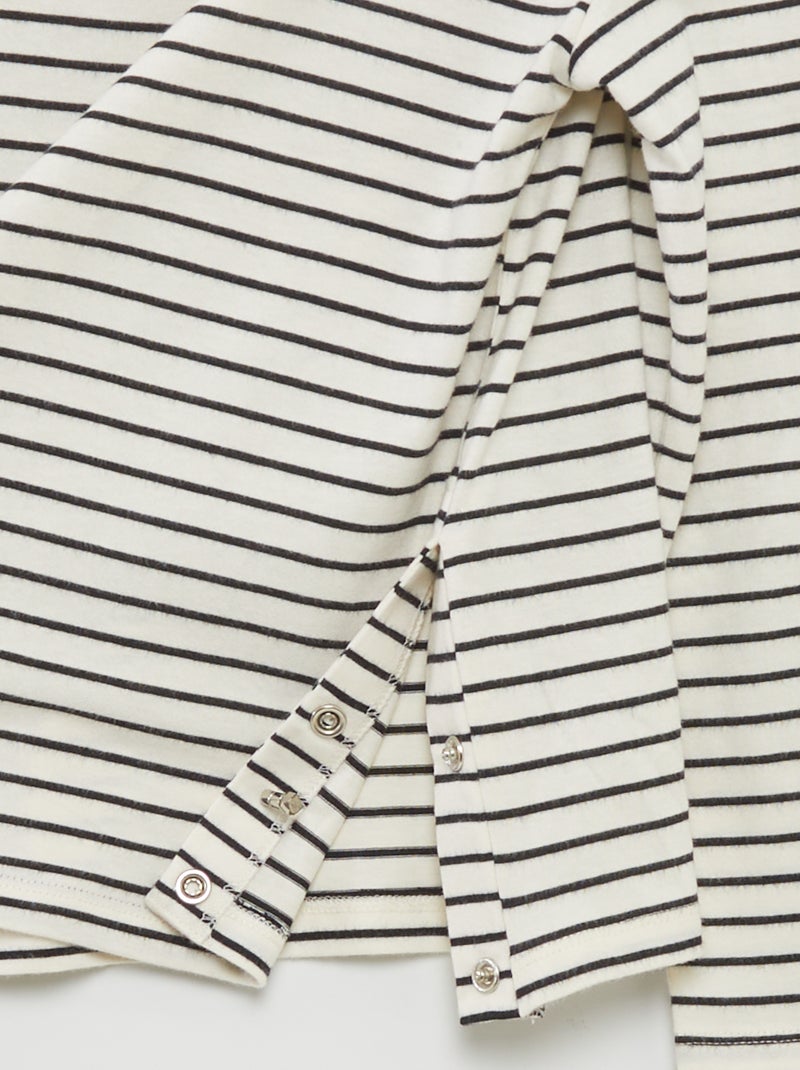 T-shirt a maniche lunghe - collezione facile da indossare BEIGE - Kiabi
