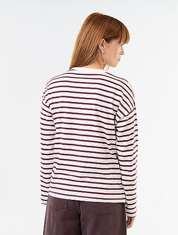 T-shirt a maniche lunghe a righe