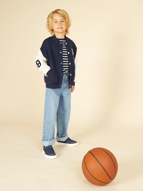 T-shirt a maniche lunghe a righe - Kiabi