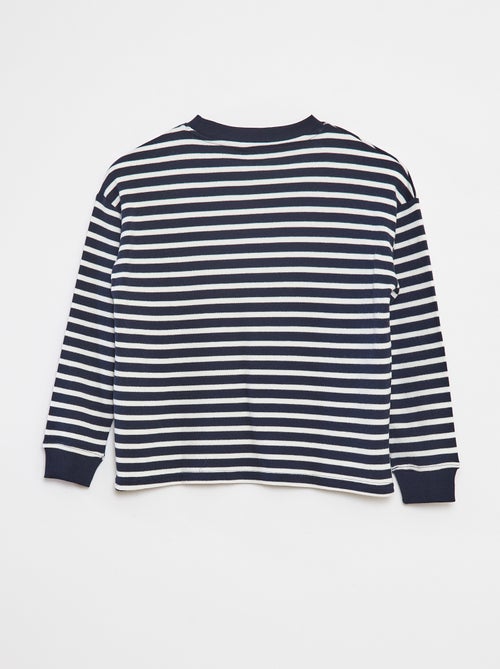 T-shirt a maniche lunghe a righe - Kiabi