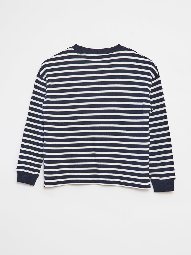 T-shirt a maniche lunghe a righe Blu - Kiabi