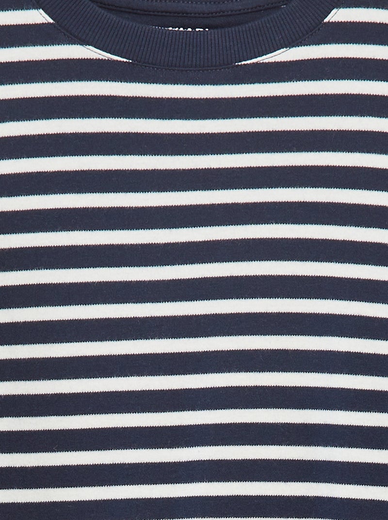T-shirt a maniche lunghe a righe Blu - Kiabi