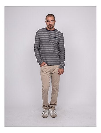 T-shirt a maniche lunghe a righe JUNANINE
