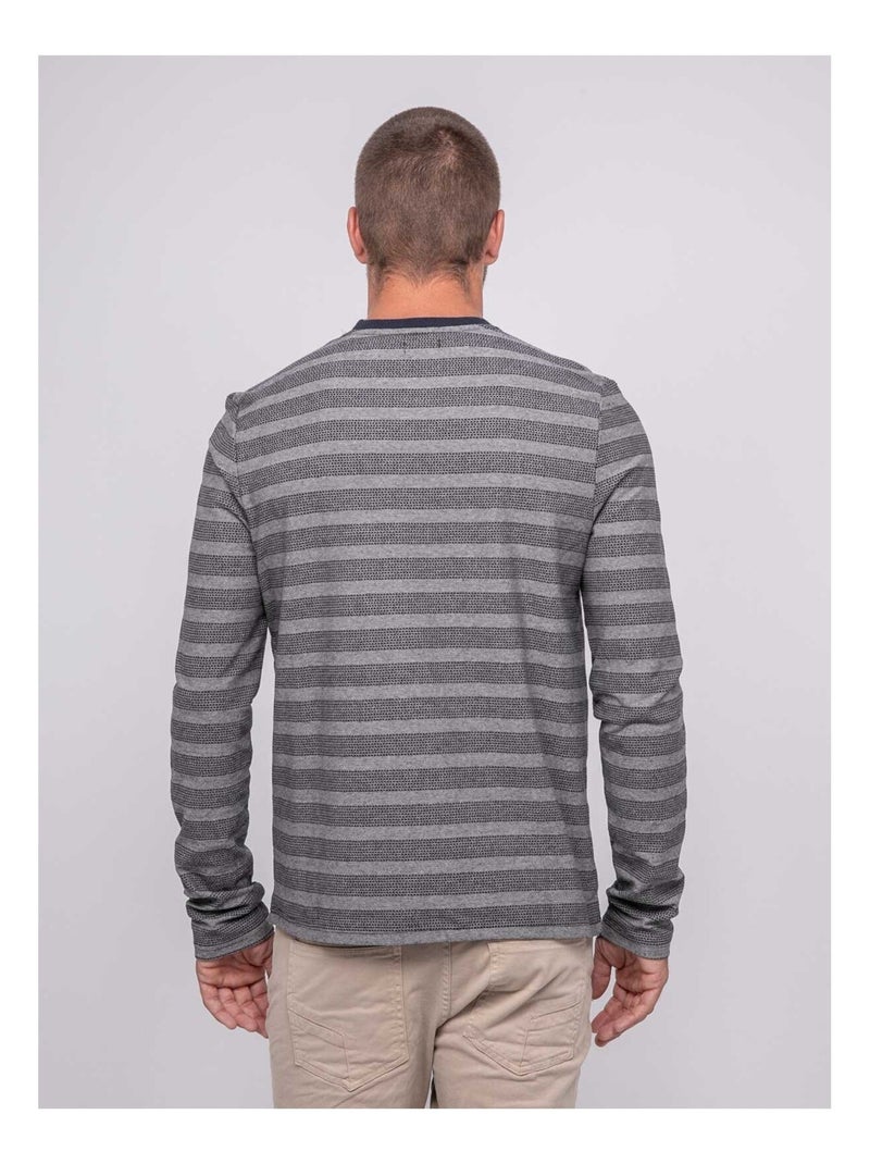 T-shirt a maniche lunghe a righe JUNANINE Beige - Kiabi