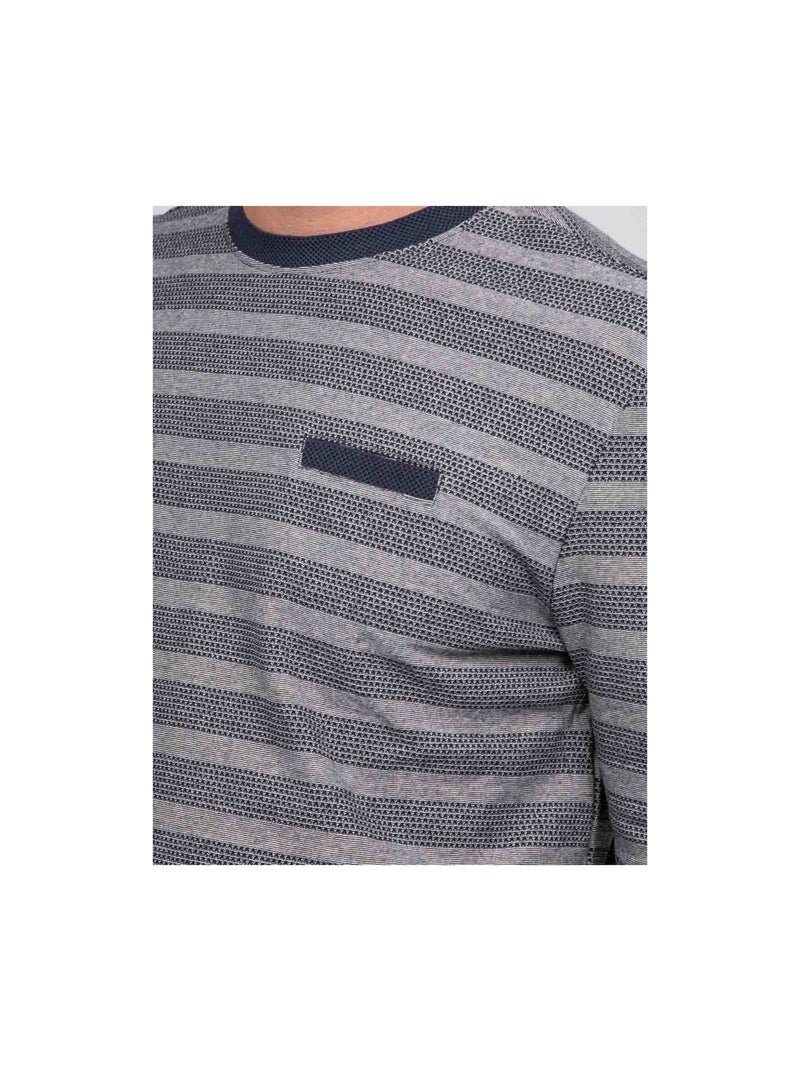 T-shirt a maniche lunghe a righe JUNANINE Beige - Kiabi