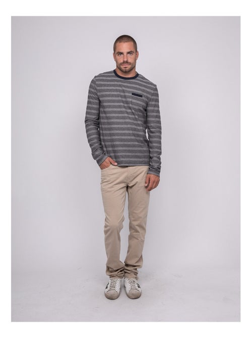 T-shirt a maniche lunghe a righe JUNANINE - Kiabi