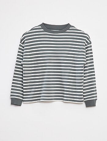 T-shirt a maniche lunghe a righe