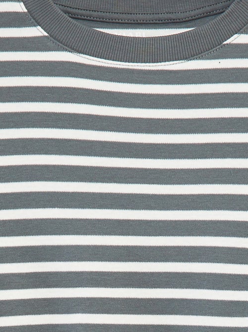 T-shirt a maniche lunghe a righe - Kiabi