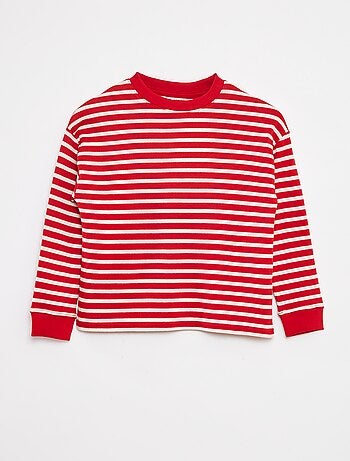 T-shirt a maniche lunghe a righe
