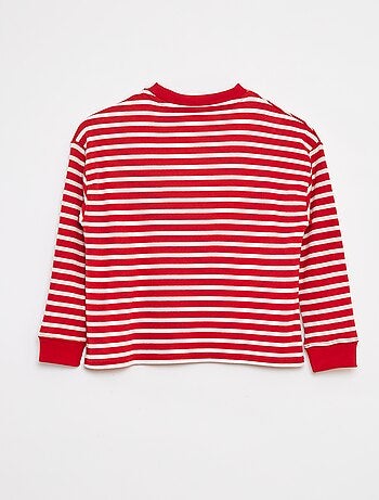 T-shirt a maniche lunghe a righe