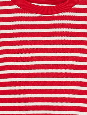T-shirt a maniche lunghe a righe