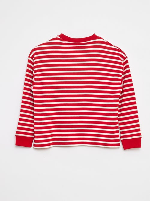 T-shirt a maniche lunghe a righe - Kiabi