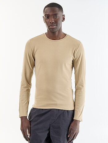 T-shirt a maniche lunghe a tinta unita