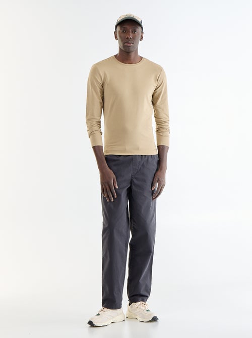 T-shirt a maniche lunghe a tinta unita - Kiabi T-shirt a maniche lunghe a tinta unita - Kiabi