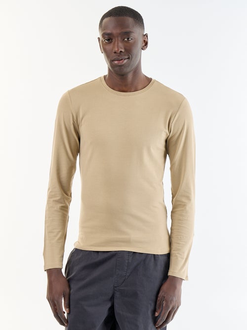 T-shirt a maniche lunghe a tinta unita - Kiabi T-shirt a maniche lunghe a tinta unita - Kiabi