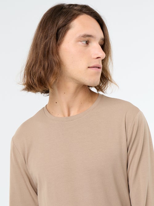 T-shirt a maniche lunghe a tinta unita - Kiabi T-shirt a maniche lunghe a tinta unita - Kiabi