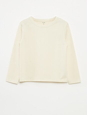 T-shirt a maniche lunghe a tinta unita