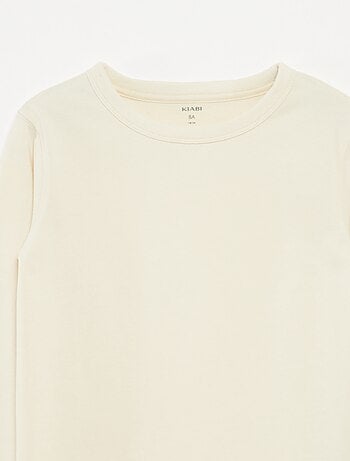 T-shirt a maniche lunghe a tinta unita
