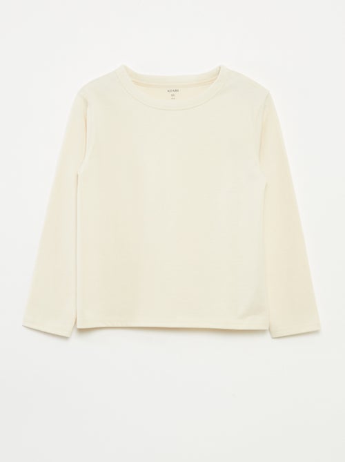 T-shirt a maniche lunghe a tinta unita - Kiabi