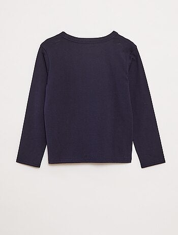 T-shirt a maniche lunghe a tinta unita