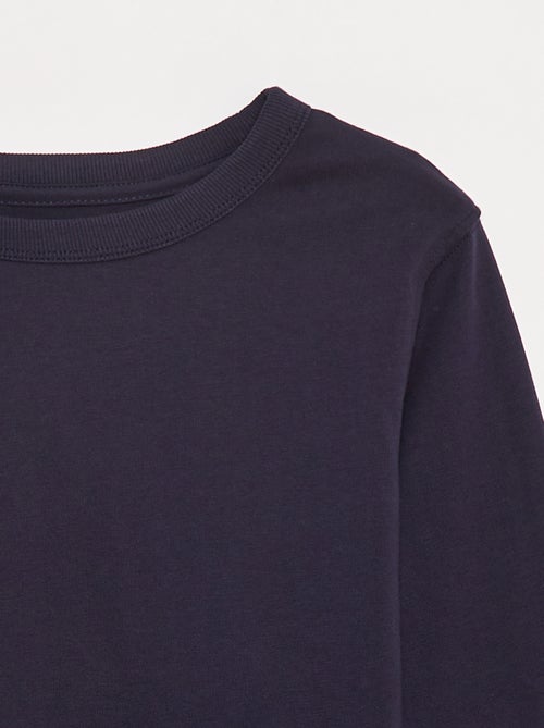 T-shirt a maniche lunghe a tinta unita - Kiabi