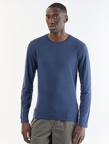 T-shirt a maniche lunghe a tinta unita
