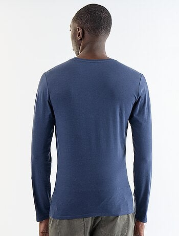 T-shirt a maniche lunghe a tinta unita