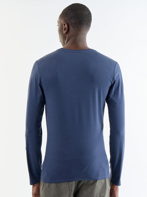 T-shirt a maniche lunghe a tinta unita - Kiabi T-shirt a maniche lunghe a tinta unita - Kiabi