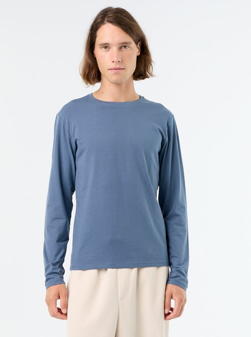 T-shirt a maniche lunghe a tinta unita - Kiabi T-shirt a maniche lunghe a tinta unita - Kiabi