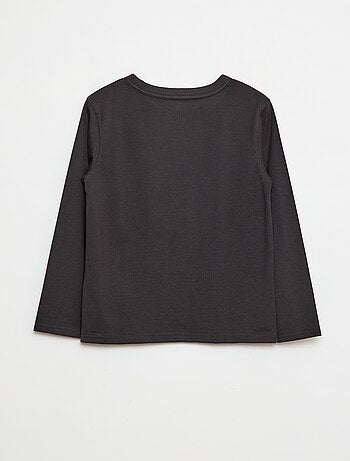 T-shirt a maniche lunghe a tinta unita