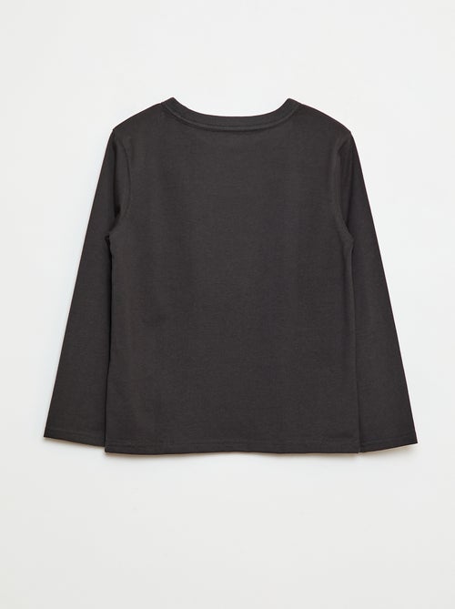 T-shirt a maniche lunghe a tinta unita - Kiabi