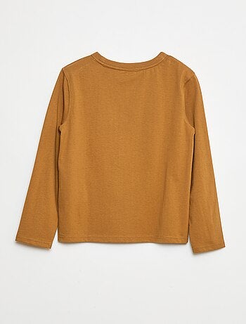 T-shirt a maniche lunghe a tinta unita