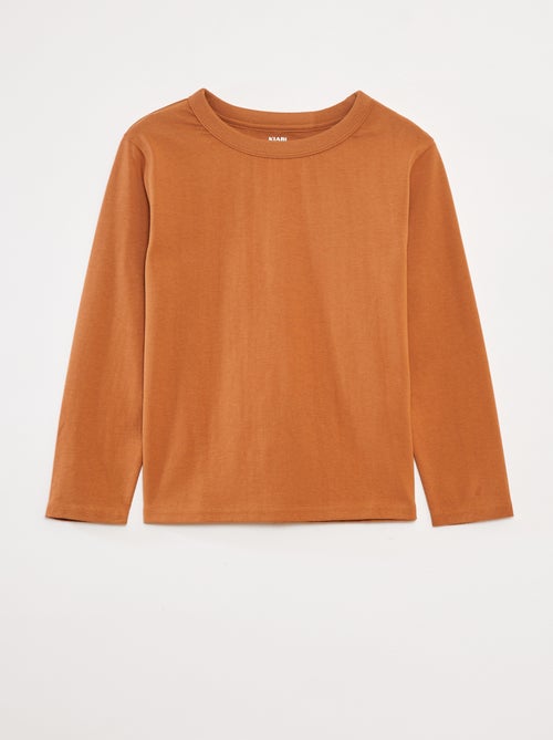 T-shirt a maniche lunghe a tinta unita - Kiabi