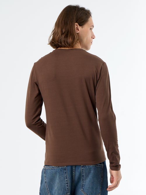 T-shirt a maniche lunghe a tinta unita - Kiabi T-shirt a maniche lunghe a tinta unita - Kiabi