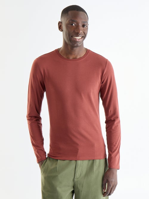 T-shirt a maniche lunghe a tinta unita - Kiabi T-shirt a maniche lunghe a tinta unita - Kiabi