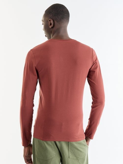 T-shirt a maniche lunghe a tinta unita - Kiabi T-shirt a maniche lunghe a tinta unita - Kiabi