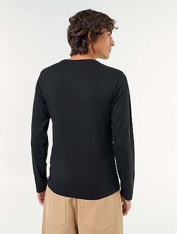 T-shirt a maniche lunghe a tinta unita