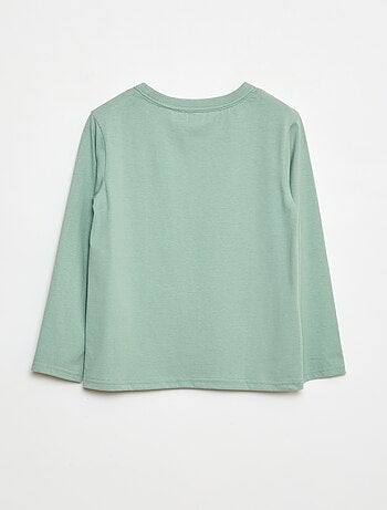 T-shirt a maniche lunghe a tinta unita