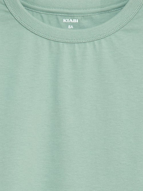 T-shirt a maniche lunghe a tinta unita - Kiabi