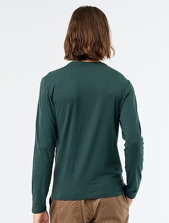 T-shirt a maniche lunghe a tinta unita