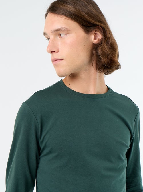 T-shirt a maniche lunghe a tinta unita - Kiabi T-shirt a maniche lunghe a tinta unita - Kiabi