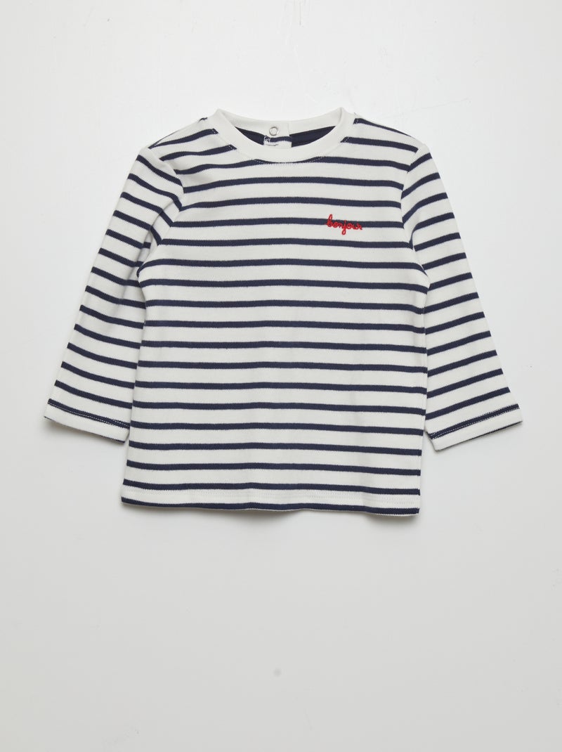 T-shirt a maniche lunghe BIANCO - Kiabi