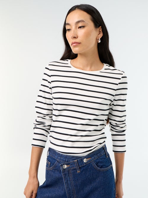 T-shirt a maniche lunghe - Kiabi T-shirt a maniche lunghe - Kiabi