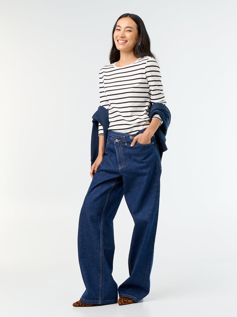 T-shirt a maniche lunghe Bianco - Kiabi