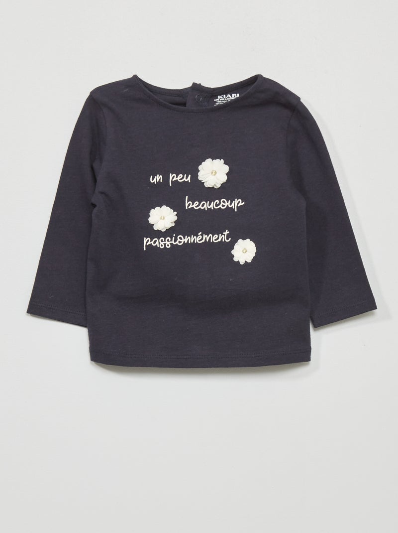 T-shirt a maniche lunghe Blu - Kiabi