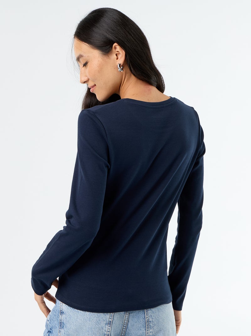 T-shirt a maniche lunghe Blu - Kiabi