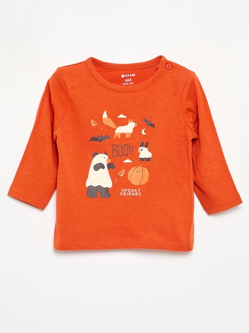 T-shirt a maniche lunghe con animazione - Kiabi