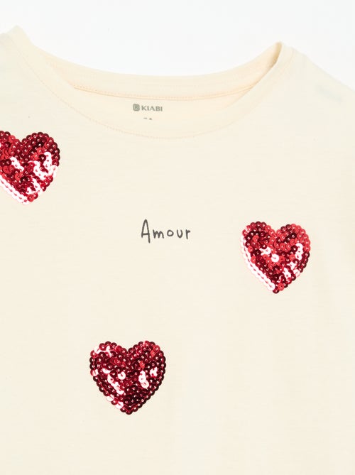 T-shirt a maniche lunghe con animazione - Kiabi