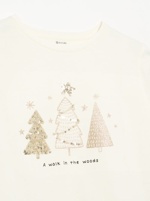 T-shirt a maniche lunghe con animazione - Kiabi