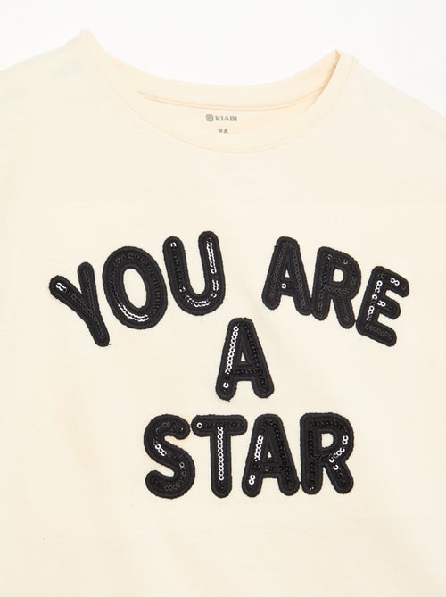 T-shirt a maniche lunghe con animazione - Kiabi